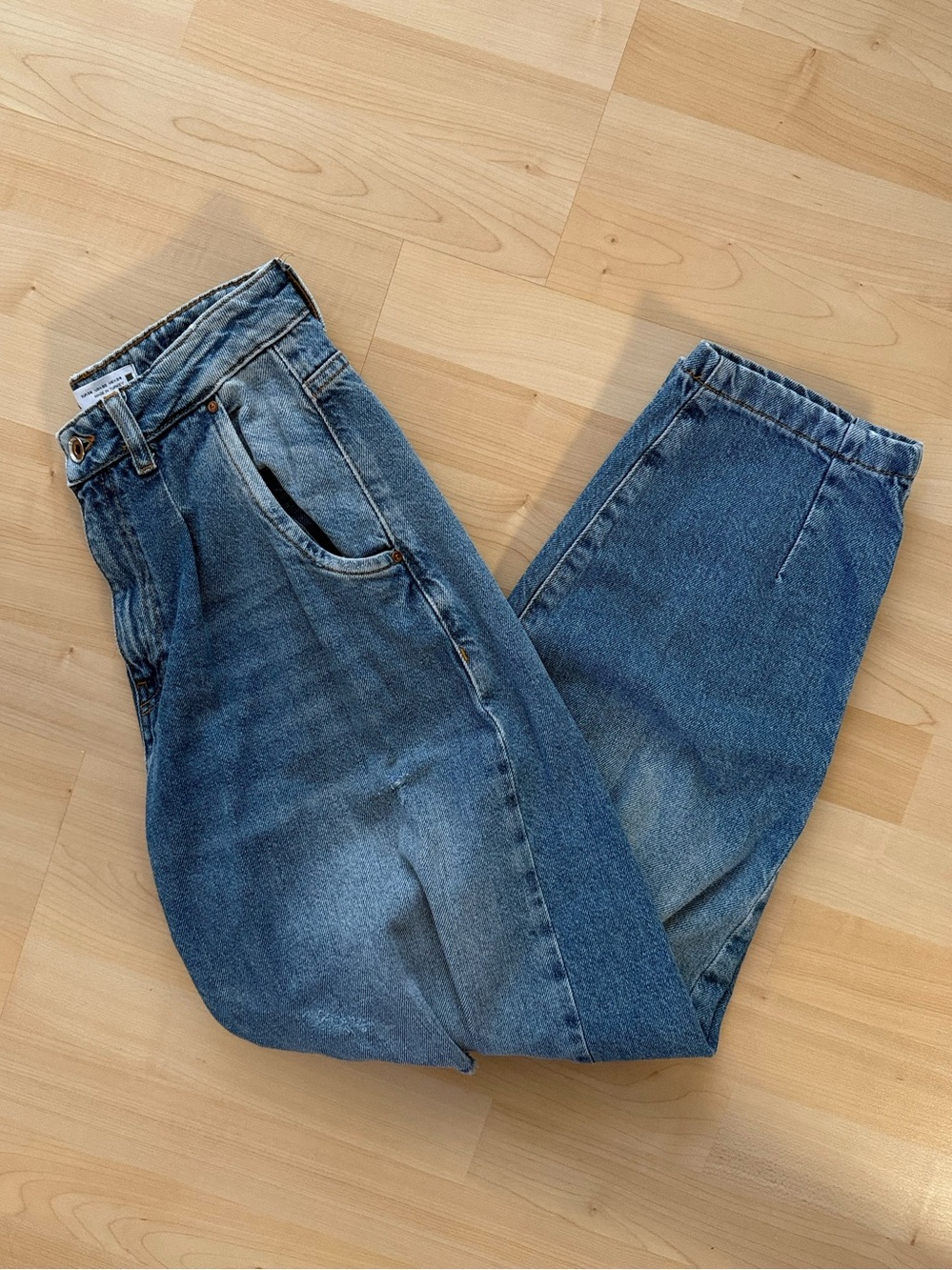 zara blue baggy jeans